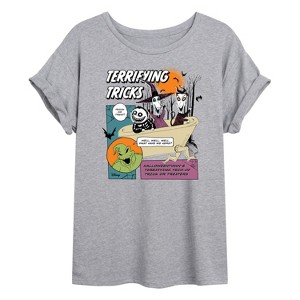 Women's - Disney - The Nightmare Before Christmas Oversized Graphic T-Shirt - 1 of 4
