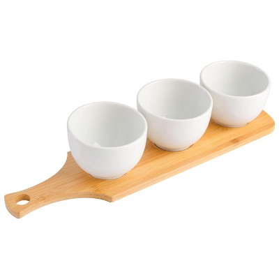 Gibson Gracious Dining 4 Piece White Fine Ceramic Tidbit Bowl Set