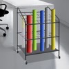 YIYIBYUS Mobile Paper Rolls Organizer, Floor File Material Storage Rack - 2 of 4