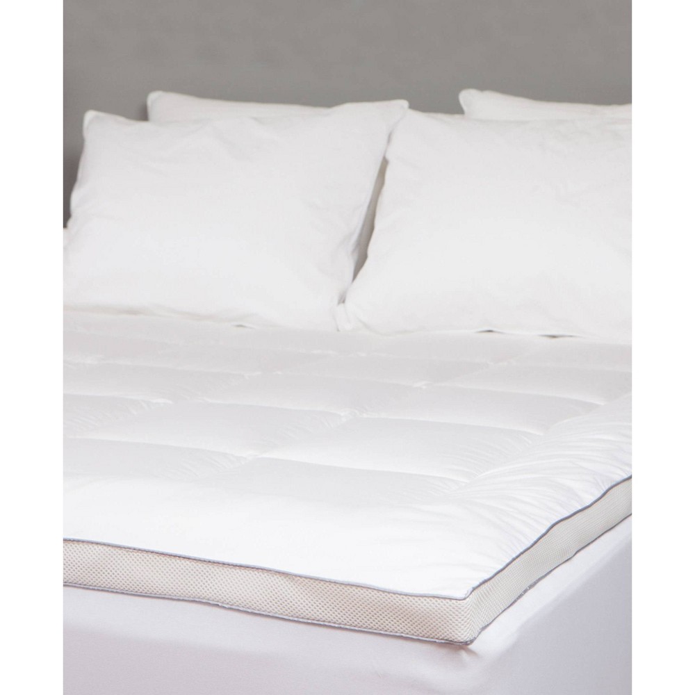 Full 300 Thread Count Billowy Cloud Mattress Pad - Allied Home: Hypoallergenic Cotton Topper, Fits Up to 15" Depth