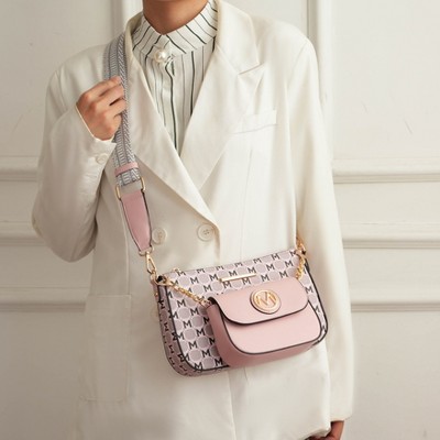 MKF Collection Ciri Crossbody Women's Double Bag Versatile, Monogram Design by Mia K- Light Blue — фото 4