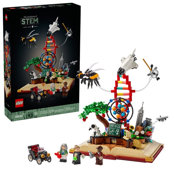 Set de construcción LEGO Ideas La evolución de STEM con minifiguras de científico 21355