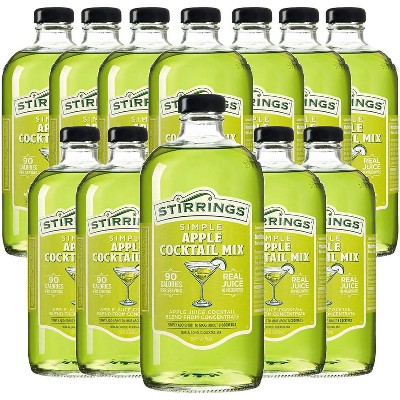Stirrings Simple Apple Cocktail Mix 750ml Bottles - Real Juice No Preservatives - 90 Calories - Drink Mixer