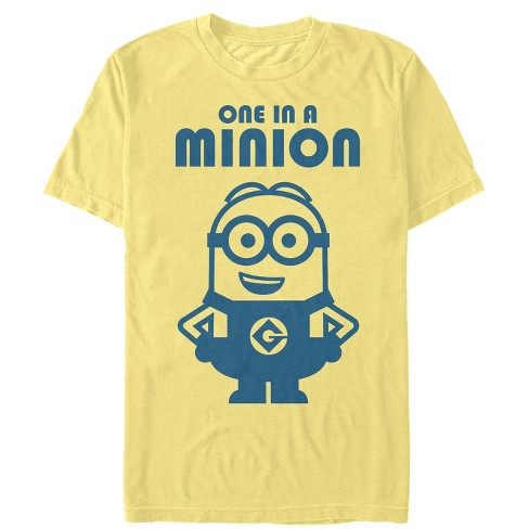 Men's Despicable Me One in Minion Smile T-Shirt - Banana - Medium