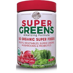 Country Farms Greens And Superfood Supplements Super Greens Powder - Berry. - 1 of 2