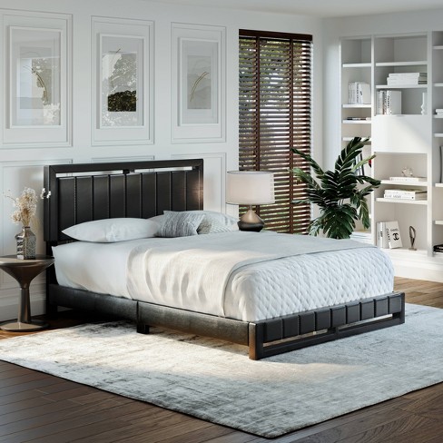 Sloan Vertical Stitched Upholstered Platform Bed Eco Dream Target