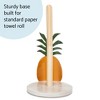 Elanze Designs Tropical Pineapple 12 inch Resin and Wood Paper Towel Holder - image 4 of 4