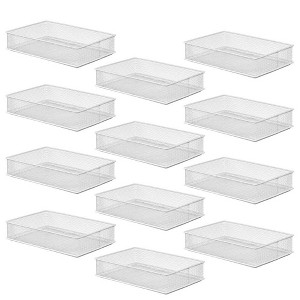 YBM Home White Mesh Drawer and Desk Organizer Tray, Pack of 12 - 1 of 4