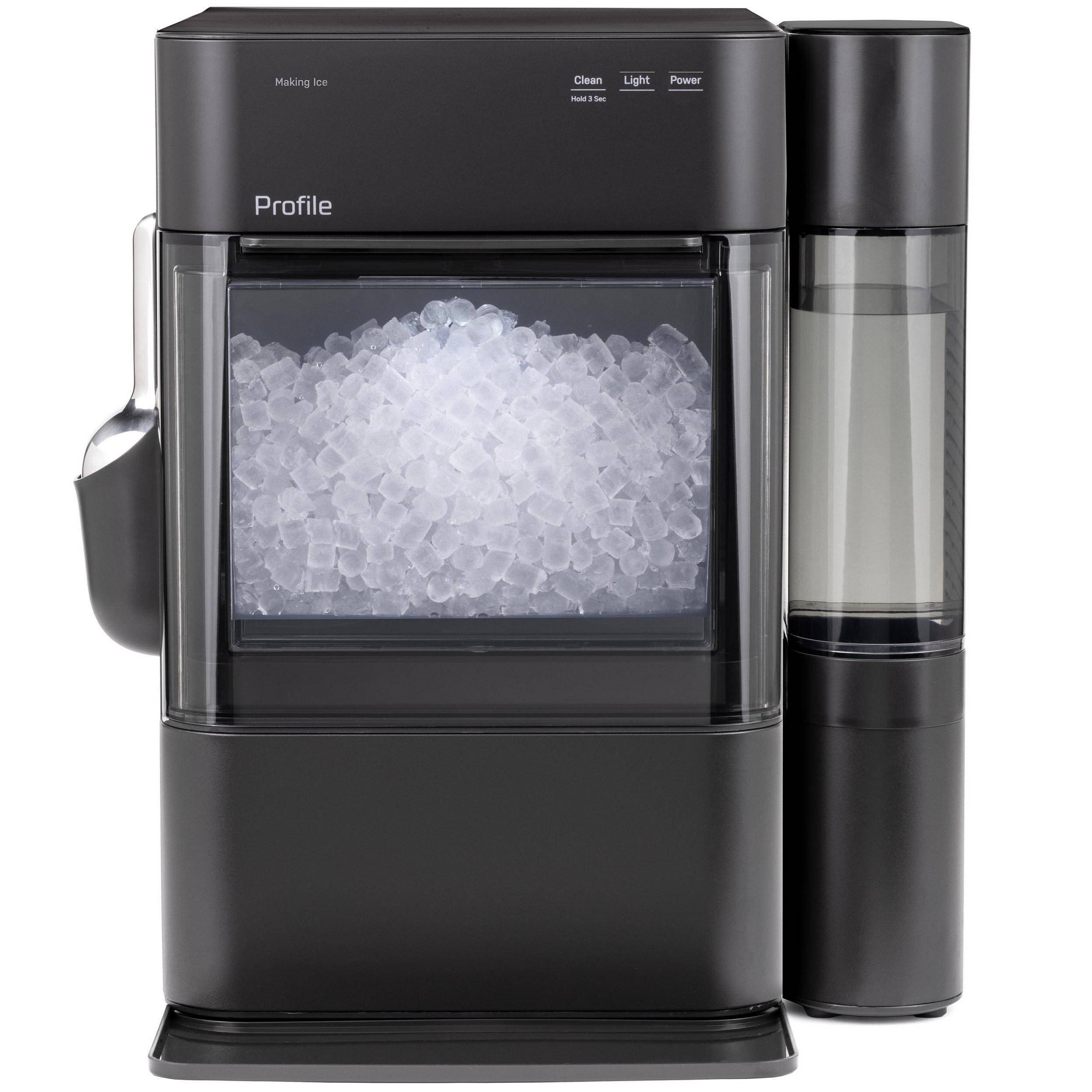 GE Appliances Opal 2.0 Ultra Nugget Ice Maker with Side Tank and Scale Inhibiting Filter Black