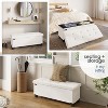 StorageBud Storage Ottoman for Bedroom End of Bed, Fabric Storage Bench, Large Storage Ottoman Bench, Entryway Bench with Storage - 3 of 4