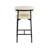 Meridian Furniture,Lupita Cream Vegan Leather Counter Stool, Set of 2 - 4 of 4