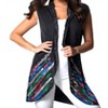Women's Hand Painted Laser Cut Vest - Angel Apparel - 2 of 4