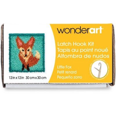 Wonderart Latch Hook Kit 12"X12"-Little Fox