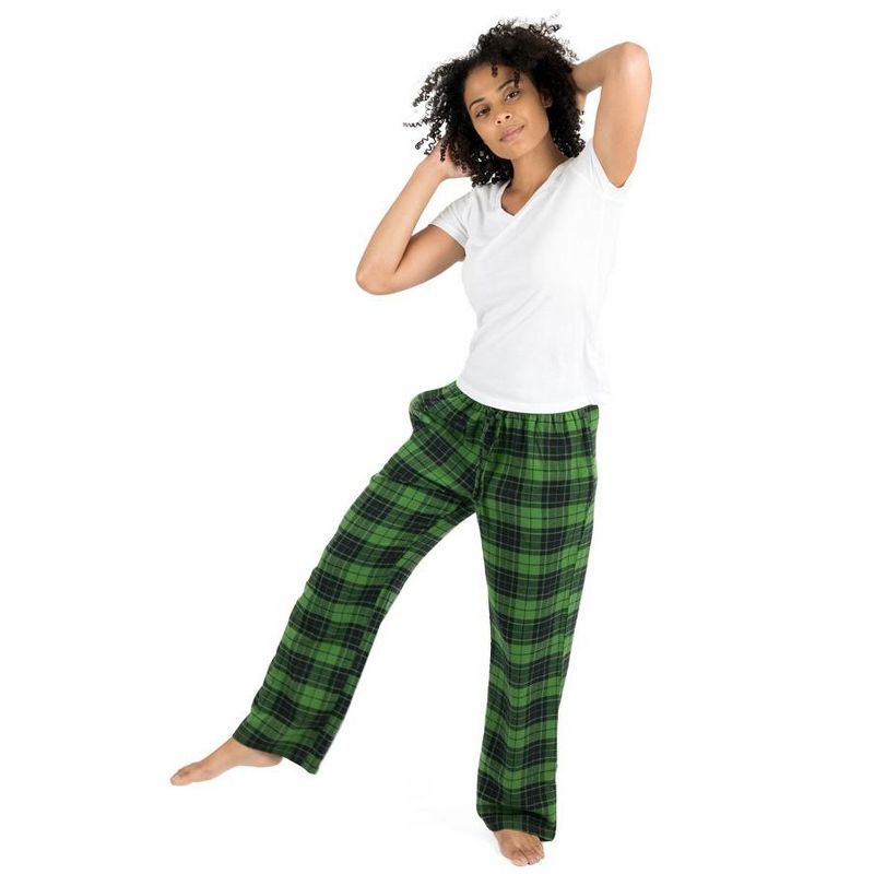 Leveret Womens Flannel Christmas Pajamas Pants, 3 of 4