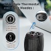 ZAFRO Small Space Heater Electric Portable Heater Fan for Home and Office Ceramic Fan Heaters with Adjustable Thermostat, 750W/1500W - 3 of 4