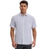 INSPIRE CHIC Men's Classic Business Short Sleeved Button Down Plaid Shirt - 2 of 4
