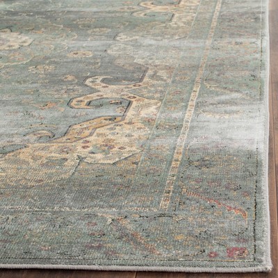 Elegant Mouse Floral Hand-Knotted Viscose Area Rug - 6'7" x 9'2"