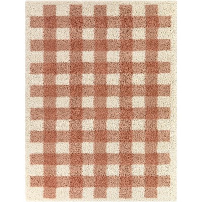 Balta Rugs Plaid Plush Shag Area Rug