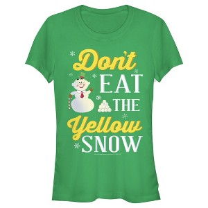 Juniors Womens Elf Don't Eat Yellow Snow T-Shirt - 1 of 3
