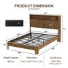 CAVINAS Wave-Panel Platform Bed Frame with Storage Headboard & Charging Station, Sturdy Metal & Wood Queen Size Bed Frame, Noise-Canceling Design - 2 of 4