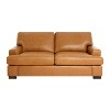 Home Imports Emporium Genuine Leather Living Room Set – Sofa Sets with Goose Feather Cushions and Mid-Century Modern Design - 4 of 4