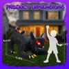Angel Sar 6.5FT Halloween Inflatable Animated Black Cat with LED Lights, Shakable Head Blow Up Yard Decoration for Indoor Outdoor Party, Garden, Lawn - 3 of 4