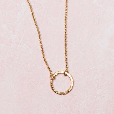 Classic Circle Necklace Brass