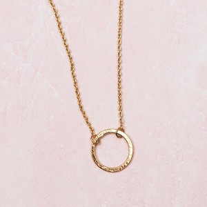 Classic Circle Necklace Brass - 1 of 2
