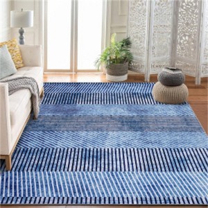 Fulvari Modern Easy Area Rug Machine Washable Non-Slip Low Pile Stripe Pattern Rug for Living Room Bedroom Entryway - 1 of 4