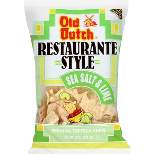 Old Dutch Restaurante Style Sea Salt & Lime Premium Tortilla Chips - 13oz
