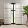 Grungis 50x108 Inch Cotton Printed Curtain Panels with Chenille Stripe and Lining for Living Room,Bedroom - 2 of 4