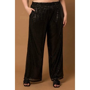Women's Plus Size Sequin Pants - GILLI - 1 of 2