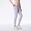 BABYYER Women's Everyday, High-Rise Pocketed Crossover Leggings, Soft Athletic Casual Yoga Pants - 3 of 4