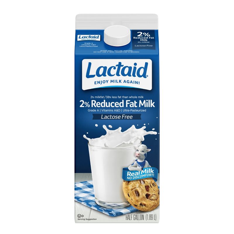 Lactaid Lactose Free 2% Reduced Fat Milk - 0.5gal, 1 of 8