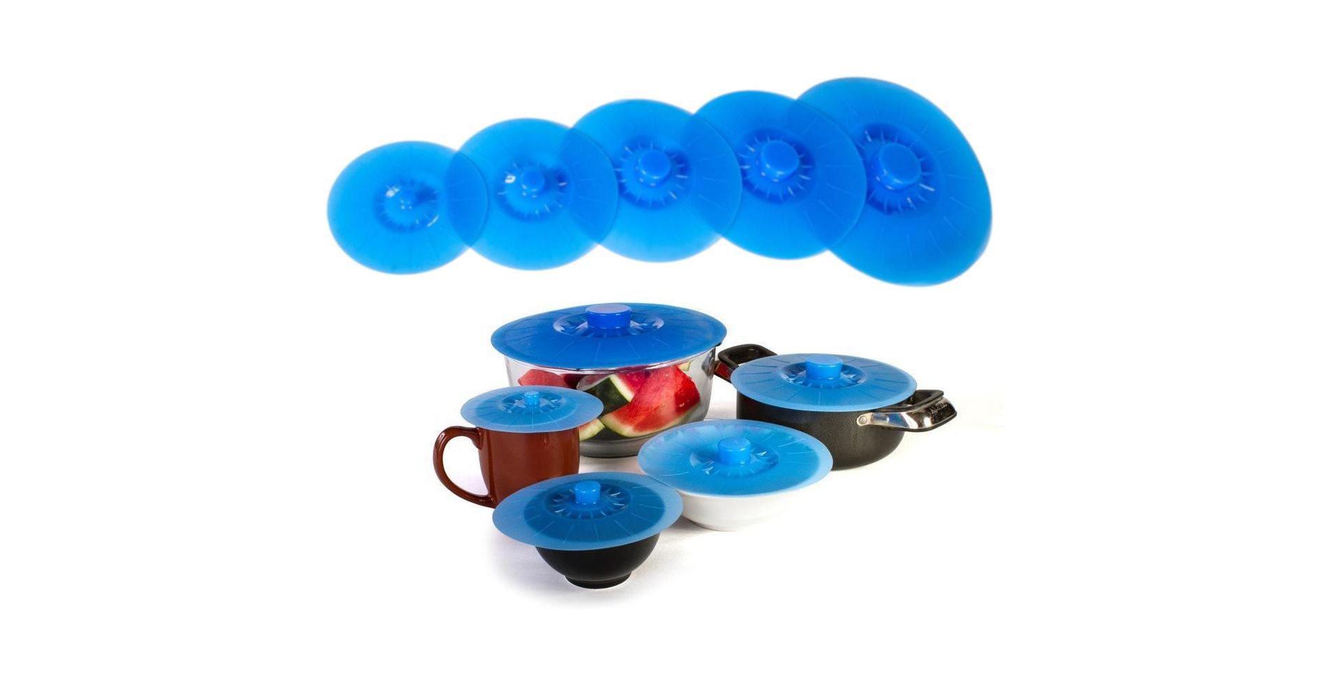 Kitchen + Home Silicone Bowl Covers - Set of 5 Lids