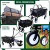 RISOKEYS Foldable Utility Wagon Cart with Wheels and Strapping System,Collapsible Design for Easy Storage,for Shopping,Beach,Camping - 2 of 4