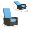 Aghana Digitals Outdoor PE Rattan Swivel Recliner with Lifting Footrest, 360° Rotation, - 2 of 4