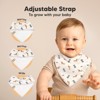 8pk Organic Baby Bandana Bibs, Baby Drool Bibs for Baby Boy, Girl, Baby Bibs for Infant, Newborn - 3 of 4