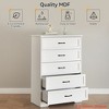 5/6 Drawers Dresser for Bedroom,Chest of Drawers with Wide Metal Handle,Farmhouse Modern Wooden Tall Dresser,Natural Texture,Storage Organizer Dresser - 4 of 4