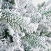 Syemin Artificial Plants Flocked 7FT PE PVC Mixed Christmas Tree Gentle Flocked Snow fits Family Rooms Has Lifelike Branches, White, 47.2"*14.1"*15.7" - 3 of 4