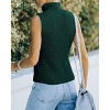 Women's Mock Turtle Neck Sweater Vest Sleeveless Knit Pullover Tank Tops Casual Trendy Slim Fitted Tops - 2 of 4