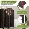 BestMassage 4/6/8 Panel Room Divider Privacy Screen Woven Room Divider Wall - 4 of 4