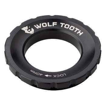 Wolf Tooth CenterLock Rotor Lockring - Black Durable Anodized Finish