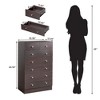 Karl Home 7-Drawer Gray Particle Board 25.98in. W Chest of Drawer - 4 of 4