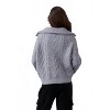 Women's Mary-Ann Front Zip Cable Sweater - CRESCENT - 2 of 3