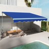 XIYUYEU 13' x 10' Retractable Awning Patio Awnings Sunshade Shelter UV-Resistant with Motor Retraction Manual Crank Handle - 2 of 4
