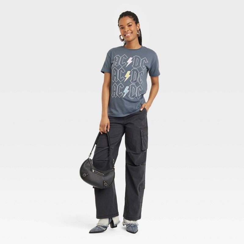 Women's AC/DC Short Sleeve Graphic T-Shirt - Gray, 3 of 4