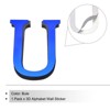 Unique Bargains 3D Acrylic Self-Adhesive Mirror Alphabet Sticker Wall Decals Blue - 3 of 4
