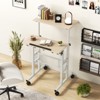 Tangkula Mobile Standing Desk Height Adjustable Stand Up Computer Workstation Rolling Presentation Cart w/Wide Platform - 4 of 4
