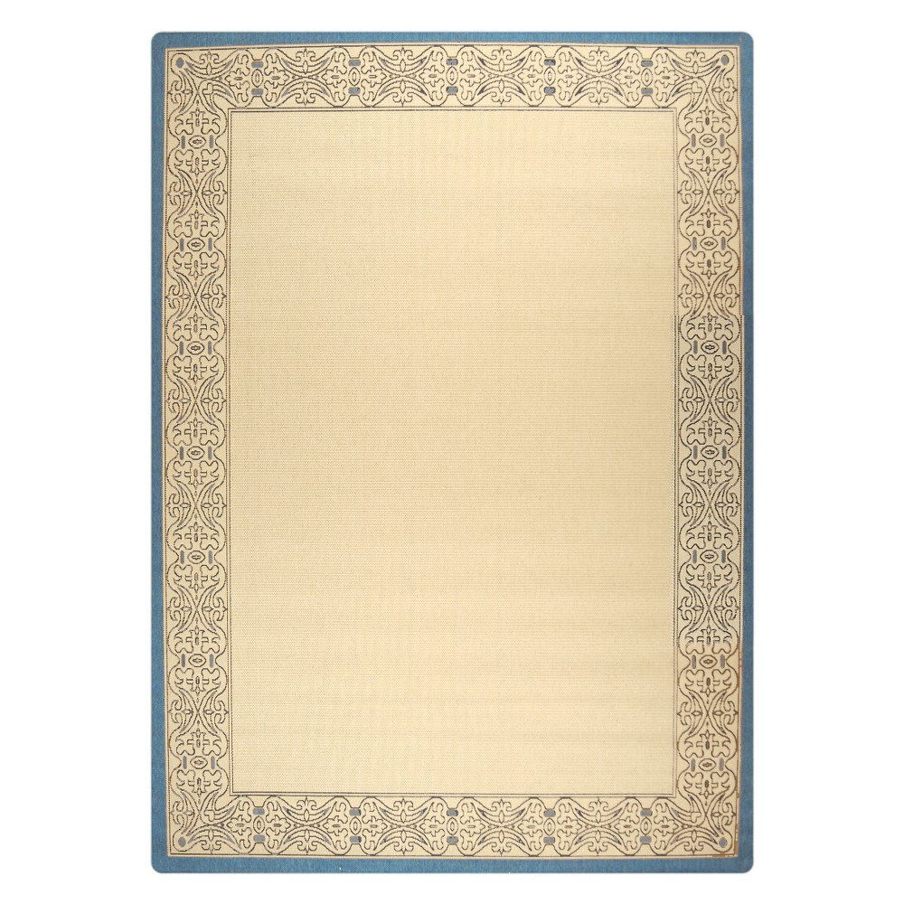 9' x 12' Antibes Outdoor Rug Natural/Blue - Safavieh